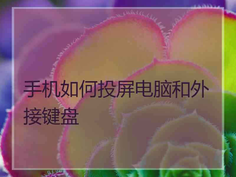 手机如何投屏电脑和外接键盘