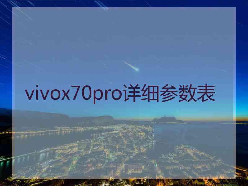 vivox70pro详细参数表