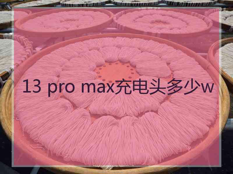 13 pro max充电头多少w