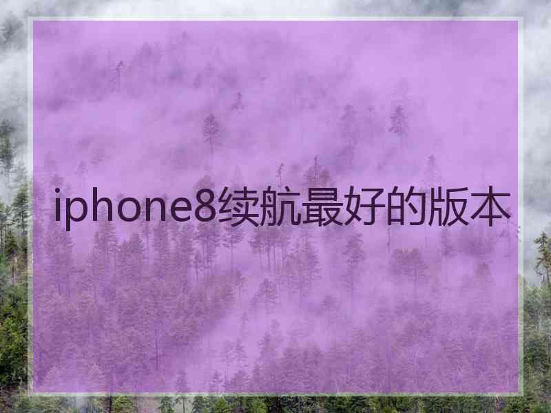 iphone8续航最好的版本