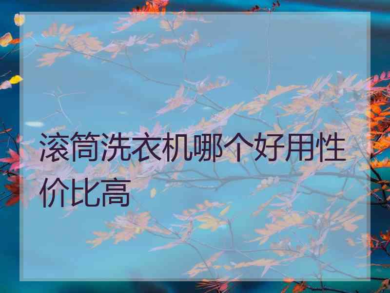 滚筒洗衣机哪个好用性价比高