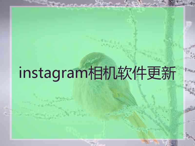 instagram相机软件更新