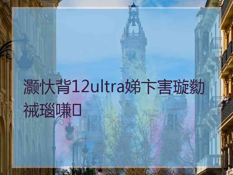 灏忕背12ultra娣卞害璇勬祴瑙嗛