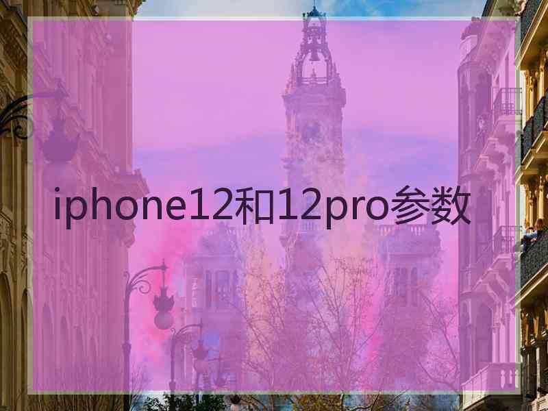 iphone12和12pro参数