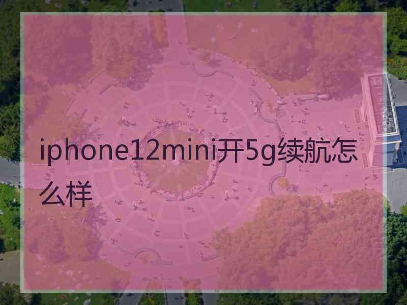 iphone12mini开5g续航怎么样