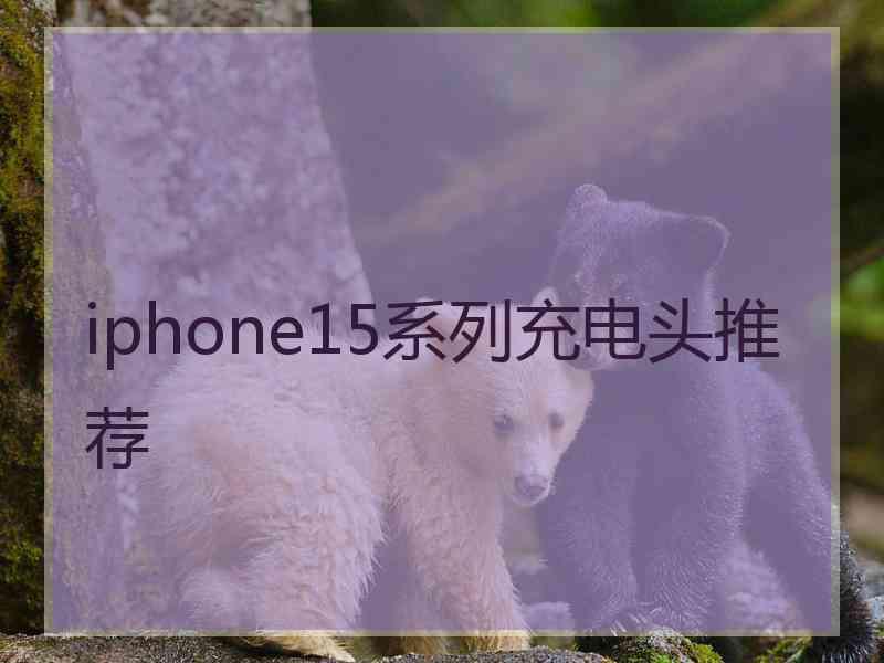 iphone15系列充电头推荐