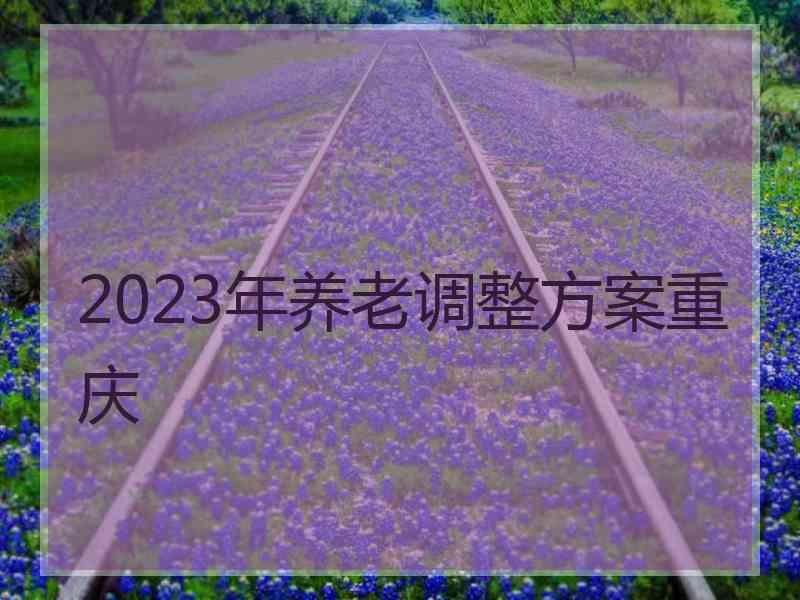 2023年养老调整方案重庆