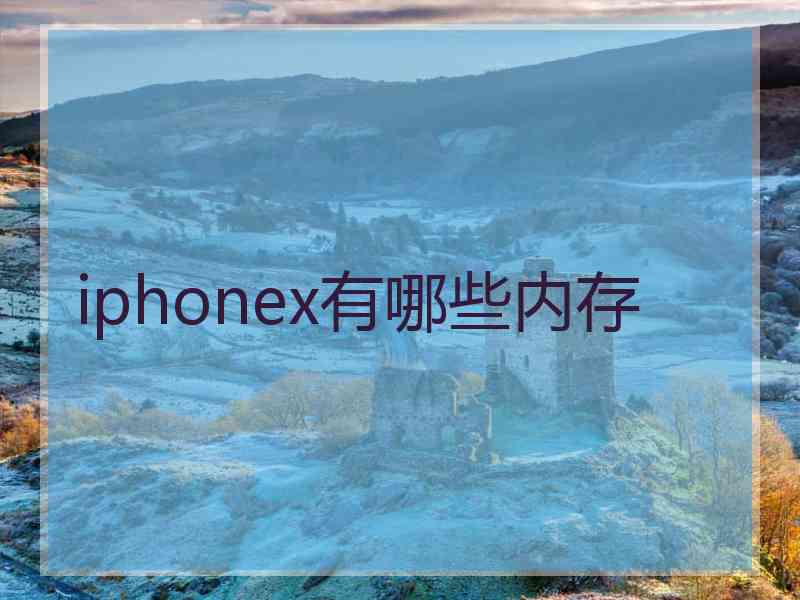 iphonex有哪些内存