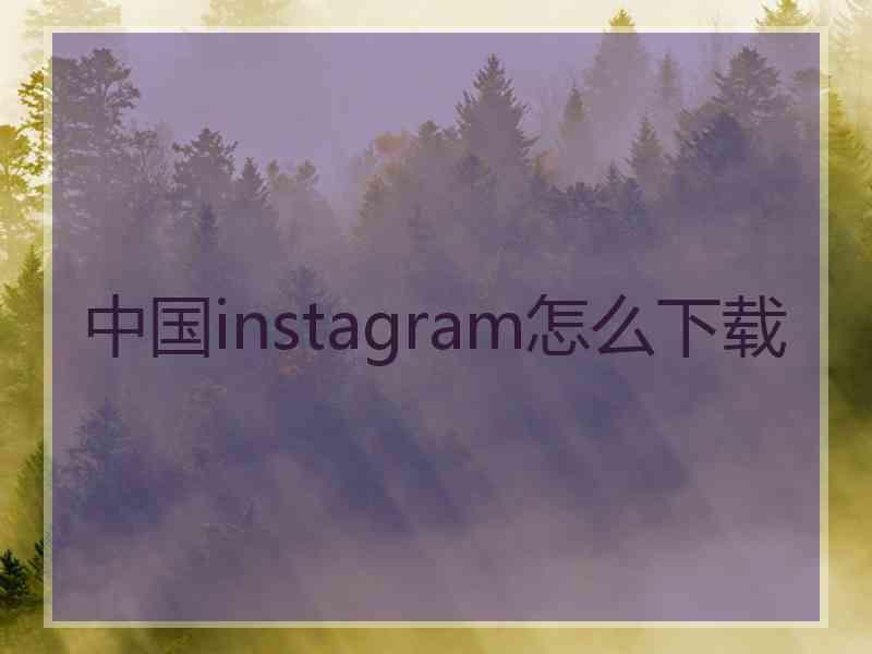 中国instagram怎么下载