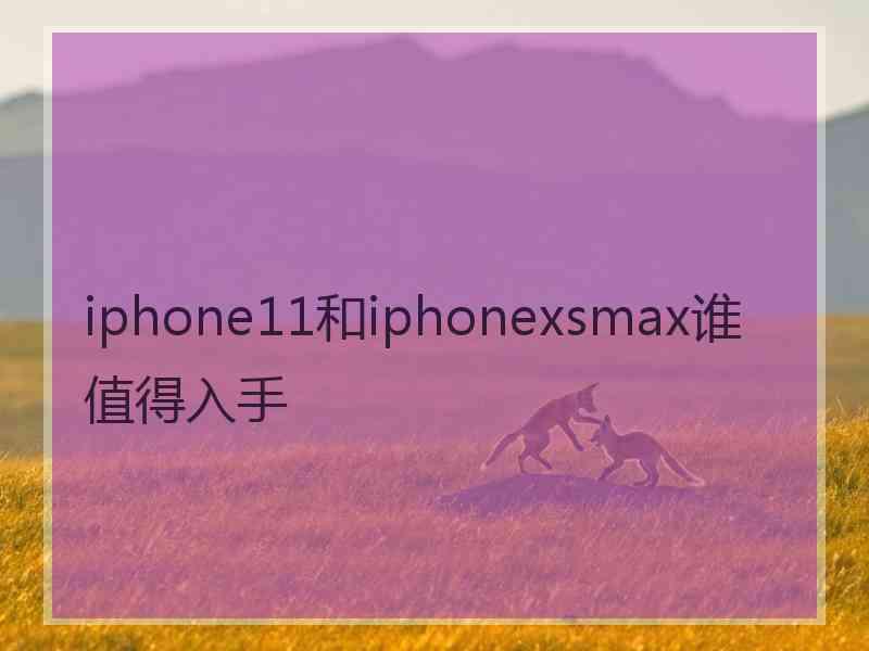 iphone11和iphonexsmax谁值得入手