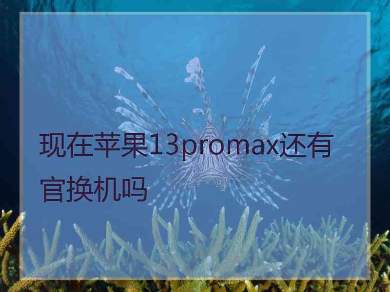 现在苹果13promax还有官换机吗