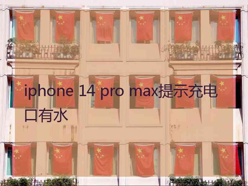 iphone 14 pro max提示充电口有水