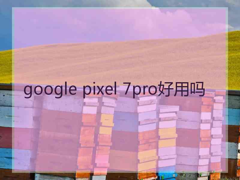 google pixel 7pro好用吗