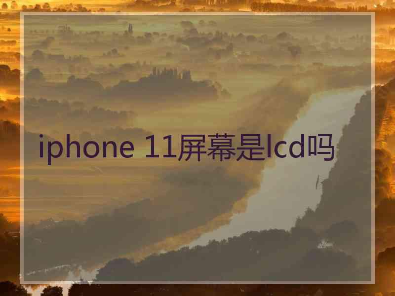 iphone 11屏幕是lcd吗