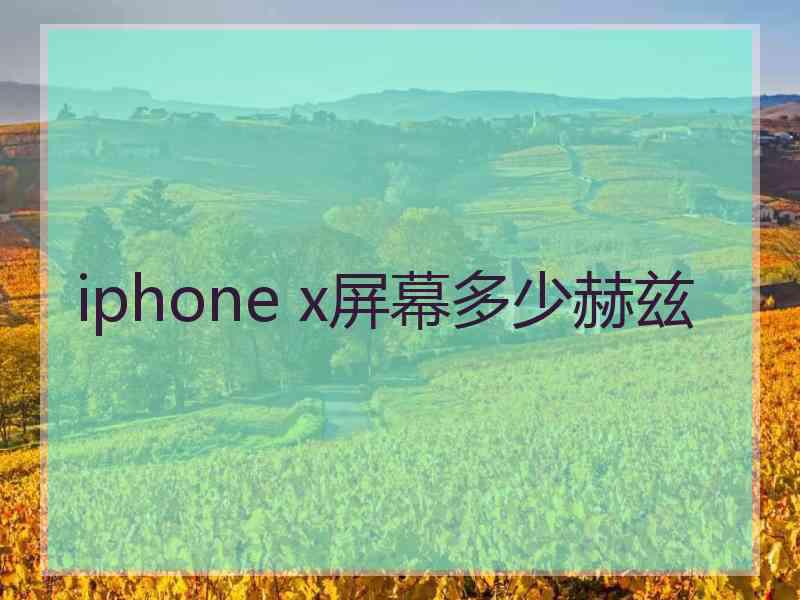 iphone x屏幕多少赫兹