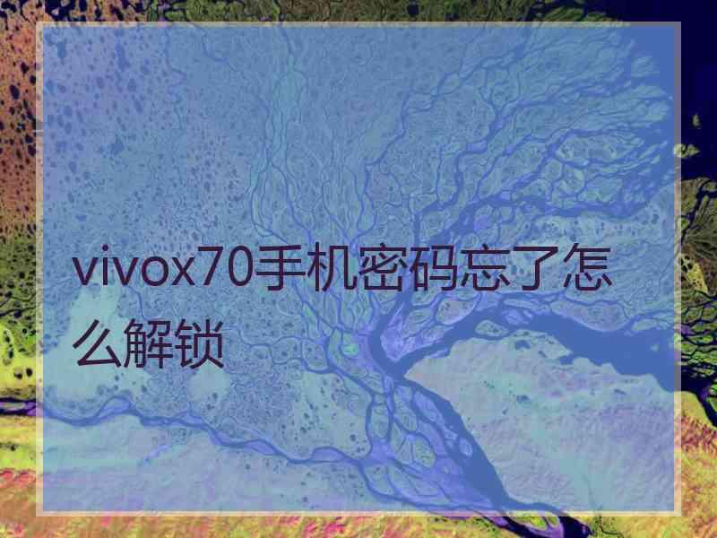 vivox70手机密码忘了怎么解锁