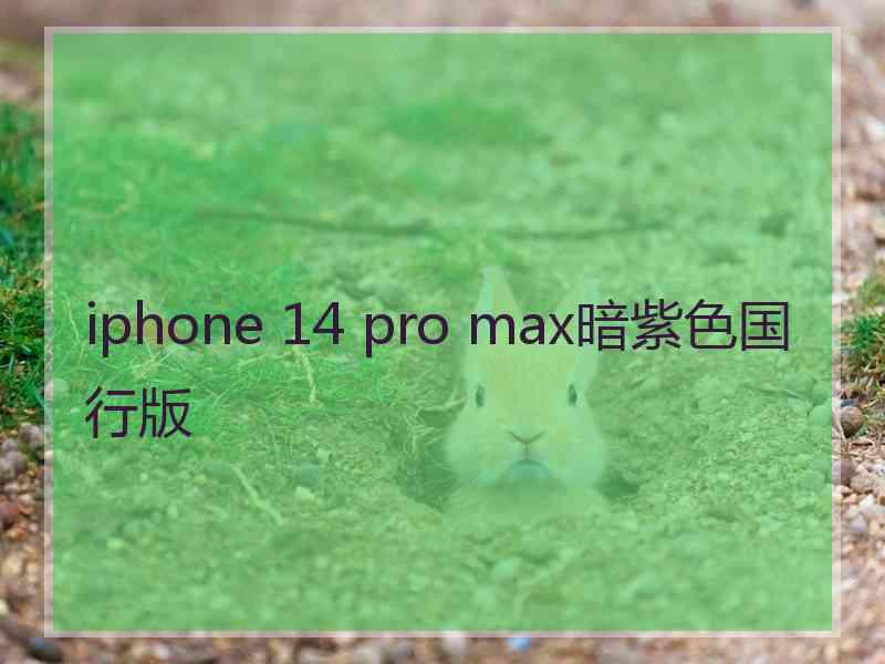 iphone 14 pro max暗紫色国行版