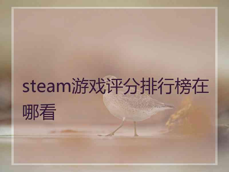 steam游戏评分排行榜在哪看