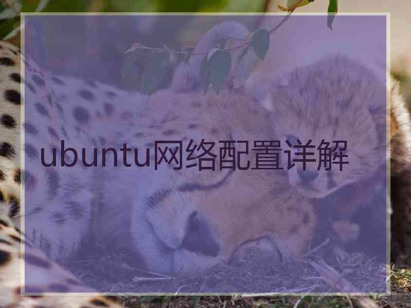 ubuntu网络配置详解