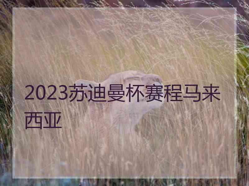 2023苏迪曼杯赛程马来西亚