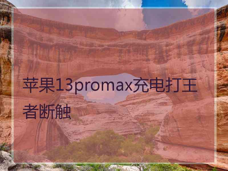 苹果13promax充电打王者断触