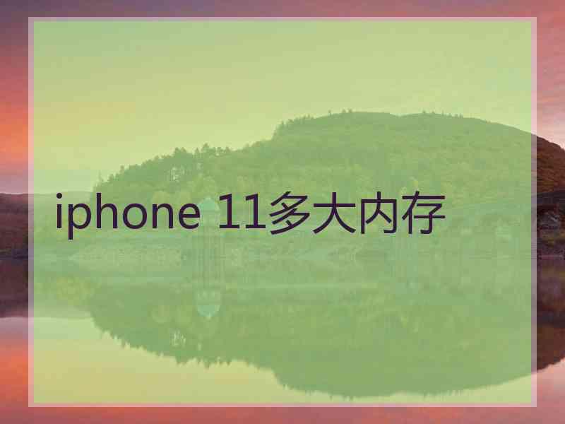 iphone 11多大内存