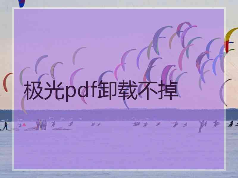 极光pdf卸载不掉