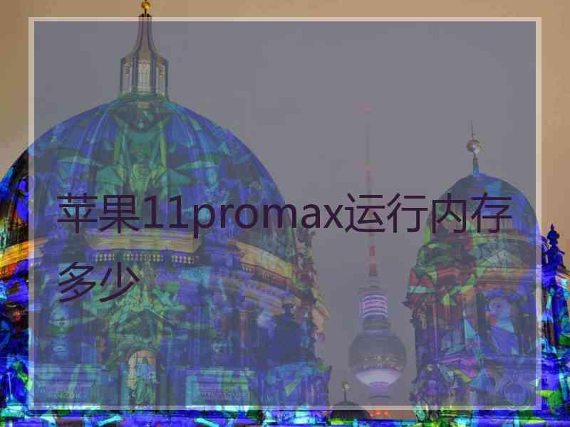 苹果11promax运行内存多少