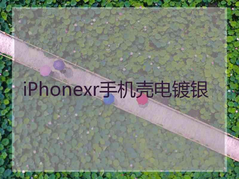 iPhonexr手机壳电镀银