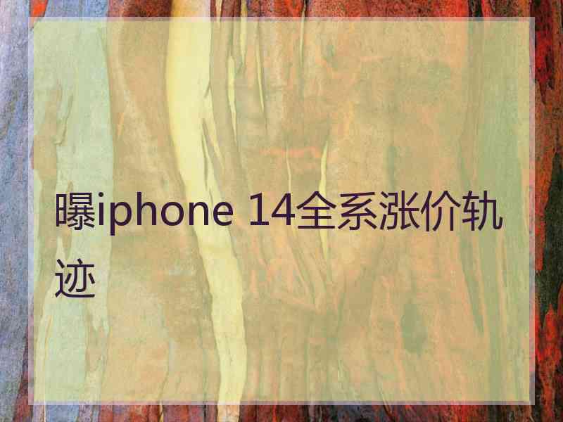 曝iphone 14全系涨价轨迹