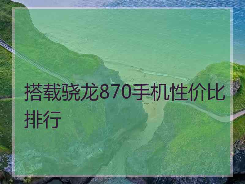 搭载骁龙870手机性价比排行