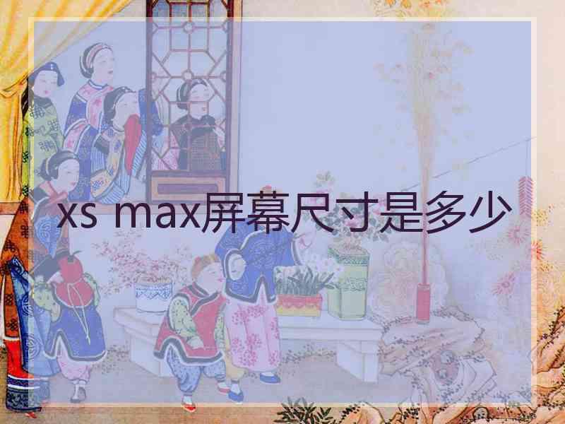 xs max屏幕尺寸是多少