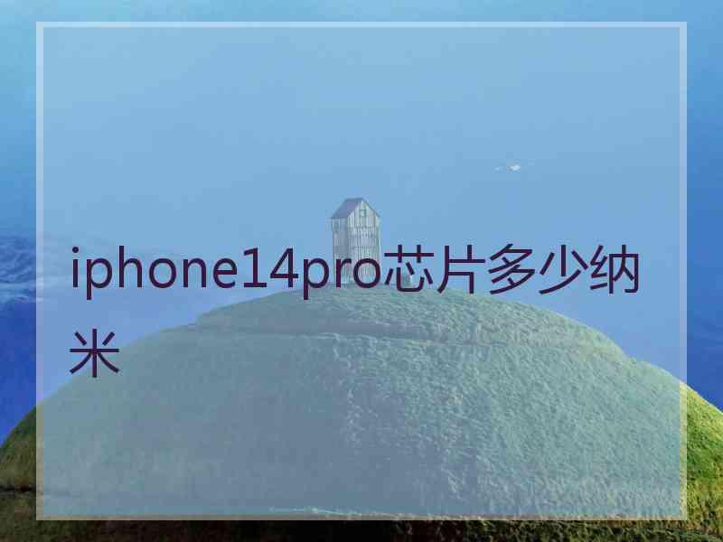 iphone14pro芯片多少纳米