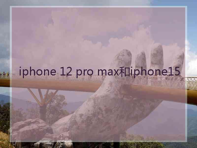 iphone 12 pro max和iphone15