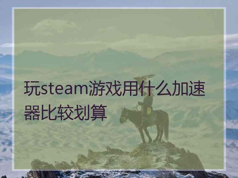 玩steam游戏用什么加速器比较划算