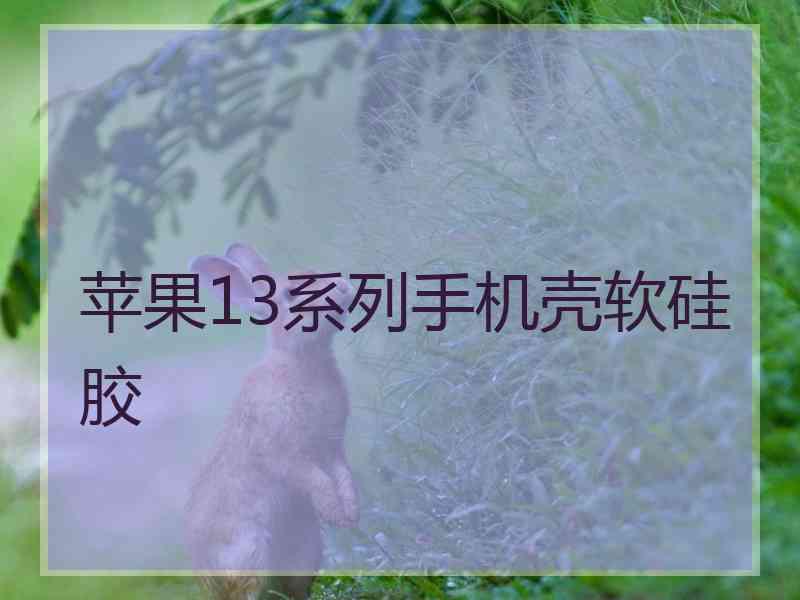 苹果13系列手机壳软硅胶