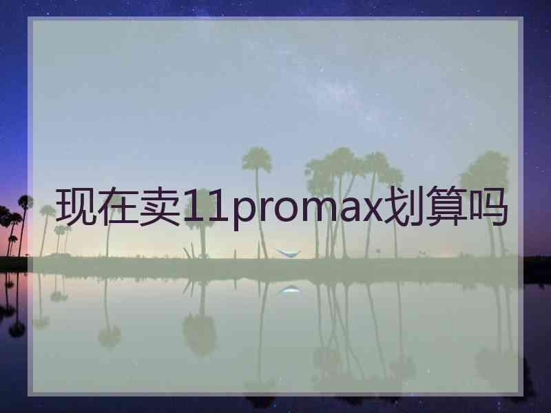 现在卖11promax划算吗