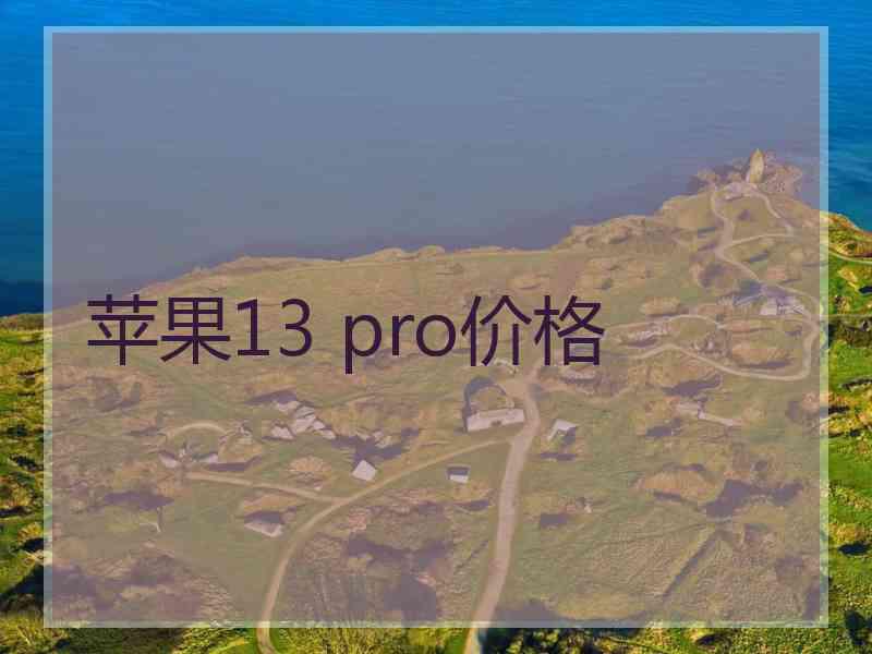 苹果13 pro价格