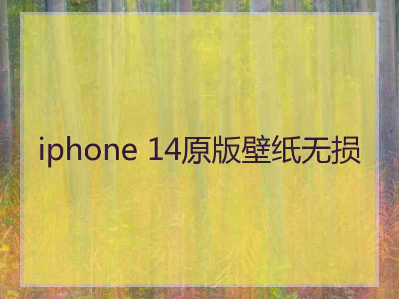 iphone 14原版壁纸无损