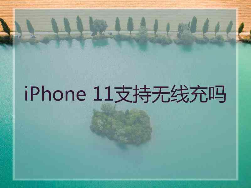 iPhone 11支持无线充吗