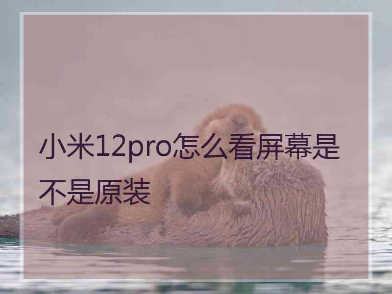 小米12pro怎么看屏幕是不是原装