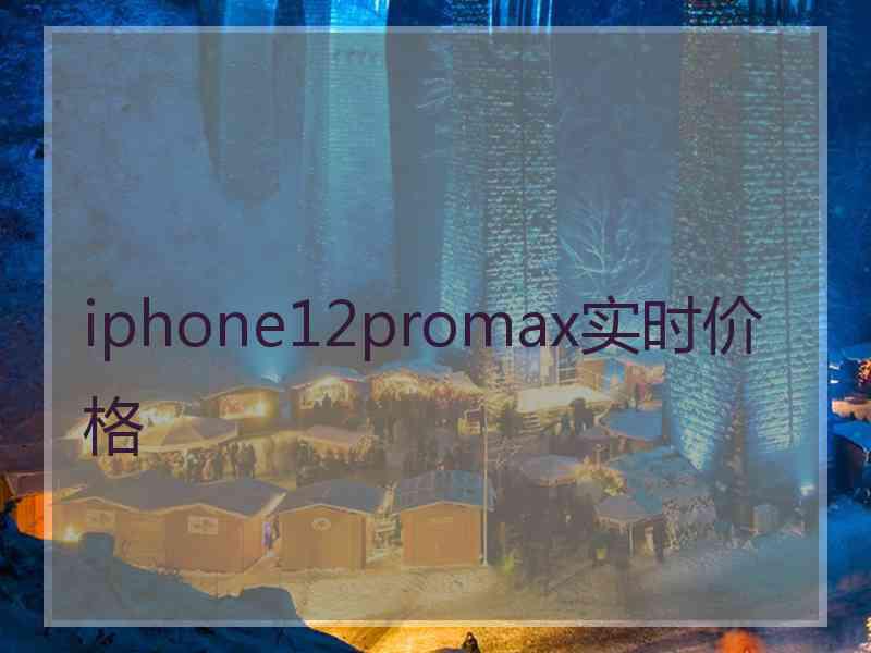 iphone12promax实时价格