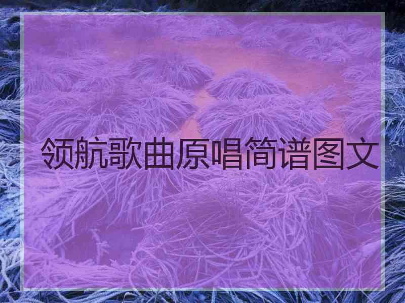 领航歌曲原唱简谱图文