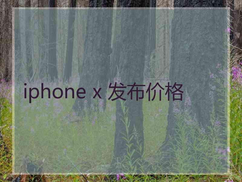 iphone x 发布价格