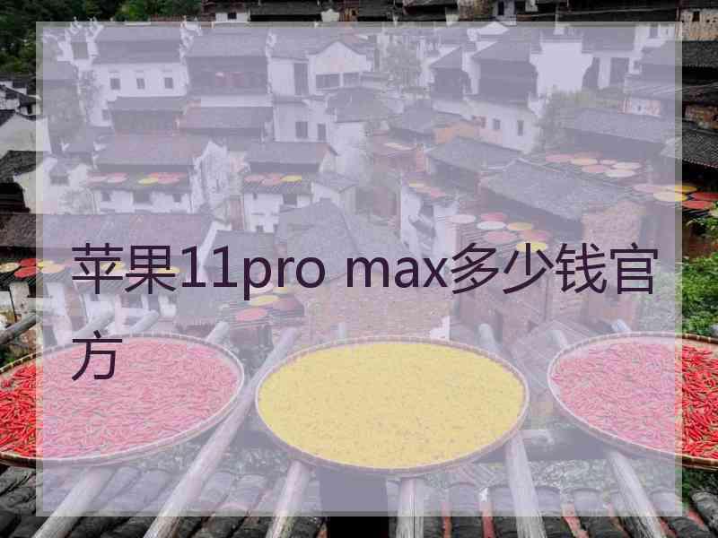 苹果11pro max多少钱官方