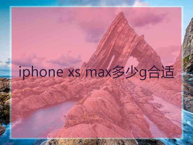 iphone xs max多少g合适