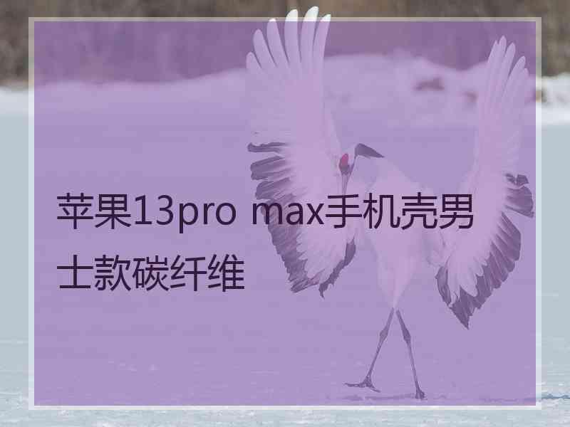 苹果13pro max手机壳男士款碳纤维