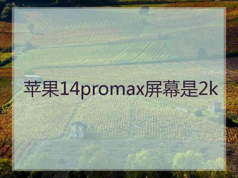 苹果14promax屏幕是2k