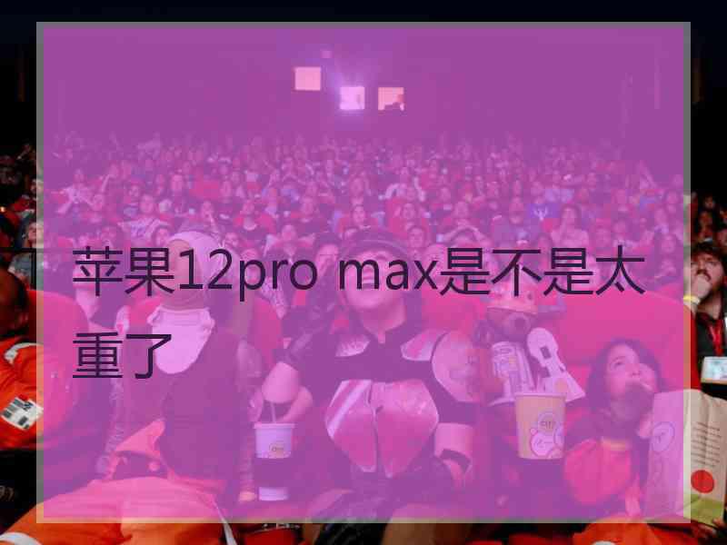 苹果12pro max是不是太重了