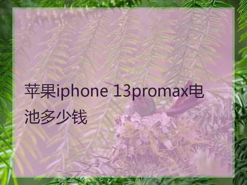 苹果iphone 13promax电池多少钱